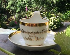 Antike Fürstenberg große Kaffeetasse, um 1900, Goldrand, Andenkentasse
