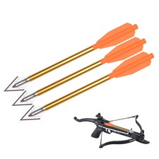 Bulloni in alluminio 6,5" con testa larga per mini pistola balestra oro arancione 3 pz