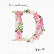 The Letter D Flowering Needlepoint Kit or Canvas