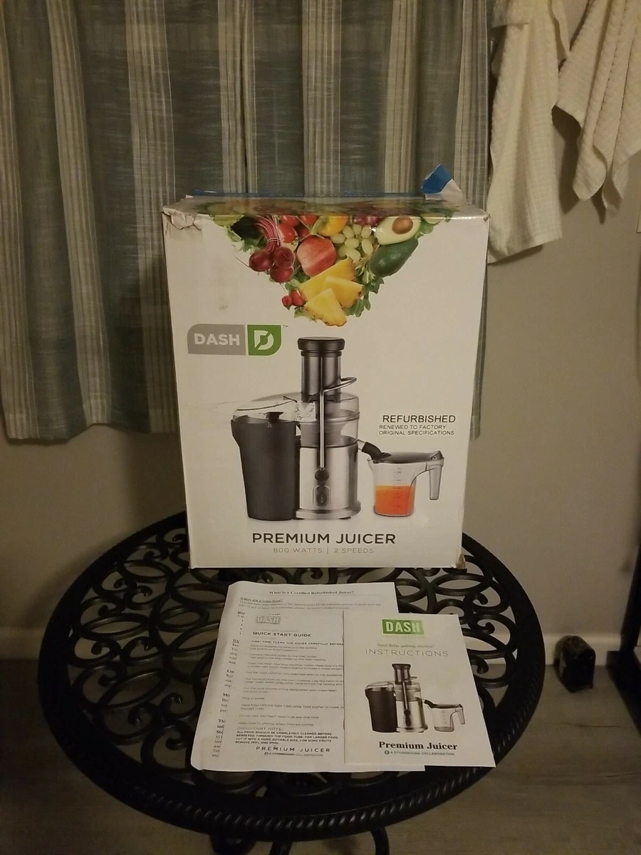 Dash Juicer Premium Juice Extractor Stainless Steel Refurbished eBay