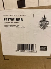 Crystal Chandelier British Bronze Generation Lighting F1879/1BRB Mini Duo