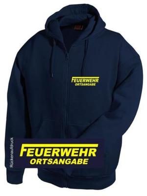 Feuerwehr Sweat-Shirt Jacke mit Kapuze.