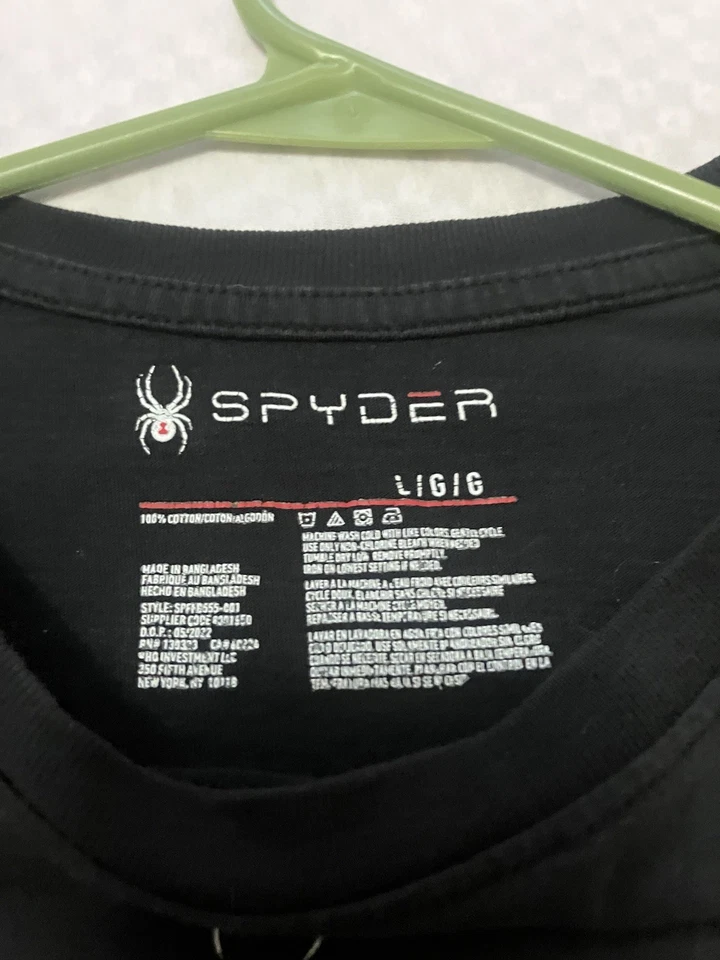 Lote de 2 Camisas Niños Talla Grande Araña Manga Larga Gris Negro Pocas Manchas de Blanqueamiento Foto 3 de 4