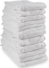 12 Pc Prefold Cloth Diapers Premium Cotton 3 Ply Washable Baby Toddler 10-35 Lbs