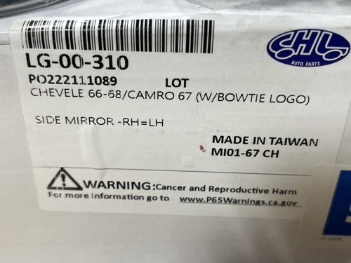 RESTOPARTS - Mirror Set, Outside, 64-65 Chevelle/El Camino, 63-65 Corvair, W/o Bowtie Emblem - Foto 11