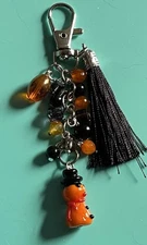 Halloween Snowman Bag Tag Backpack Keychain  Fob Clip Purse Charm