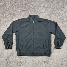 Nike Jacket Mens Large L Black Golf Full Zip Lined Mock Neck Pockets Outdoors