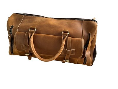 stylischer Weekender,  Duffle Bag, aus Crazy Horse  Leder mit  Schuhfach