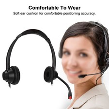 2.5mm Business Headset Double Ear Telephone Headset With Freely Twisting Mic BEA