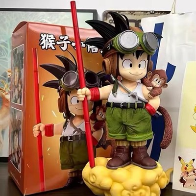 Kid Goku 16cm Dragon Ball Figure Flying Nimbus w/ Staff PVC Statue Boxed