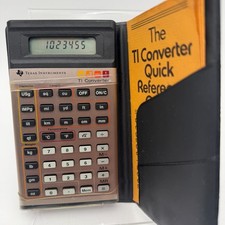 Vtg Texas Instruments TI Converter Calculator TI-1890 Metric Imperial Case Works