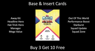 Topps Match Attax Extra 2022/23 - Base & verschiedene Insert Karten