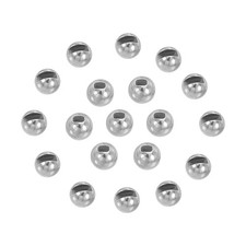 50Pcs 2.5mm Fly Tying Tungsten Beads, Slotted Tungsten Beads Dark Silver