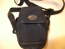 Small Camera Bag, Lowepro Z 10 Pouch, Belt Loop  Shoulder Strap 5" x 3.5" Black