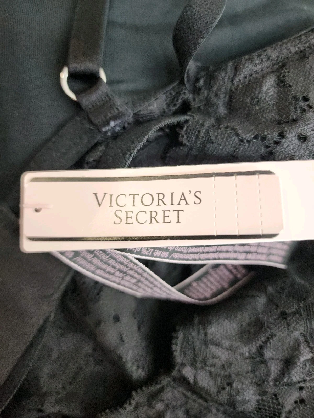 UNDERCOVER Abito donna Victoria's Secret taglia small nero mini pizzo floreale slip