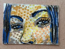ACEO Art Card Original - Pop Beauty - Stampa e vernice gel (2,5 x 3,5 pollici) Deb.ACEO