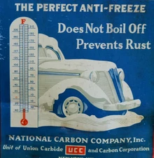 CAR GRAPHIC ~dated 1929 EVEREADY PRESTONE ANTI FREEZE Old 1 gal. Oil Can ~NICE~