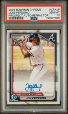 2024 Bowman Chrome Prospect Autographs Jose Perdomo #CPAJP Refractor/499 PSA 10