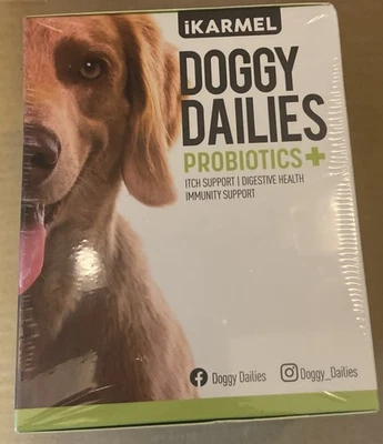IKARMEL Doggy Dailies Probiotics for Dogs - Canine Supplements for Digestive and Immunit