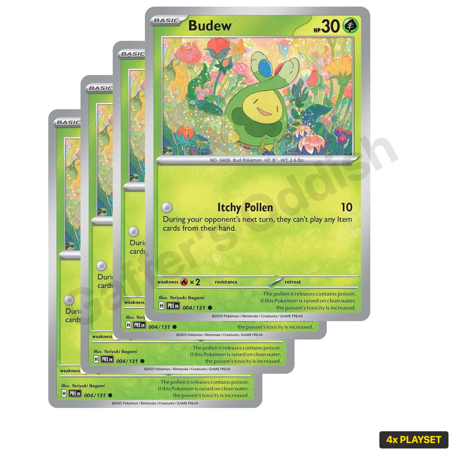 4x Budew 004/131 NM Common | SV: PRE | Pokemon TCG Playset
