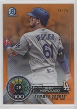2018 Bowman Scouts' Top 100 Orange Refractor 23/25 Alex Verdugo #BTP-28 13iq