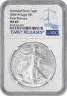 2024-W $1 American Silver Eagle Burnished MS69 Early Releases NGC
