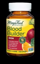 MegaFood Blood Builder 90 Tabs - Energy, Iron, Vitamins C, B12, Folic Acid