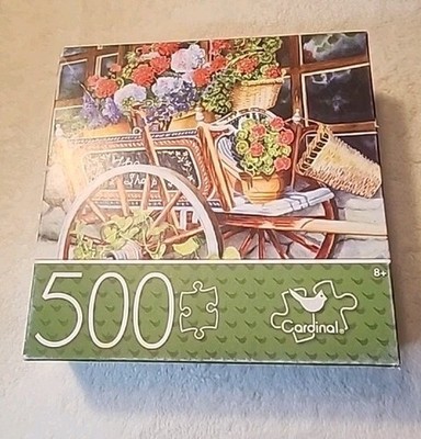 Cardinal Puzzles '' Peddlin' Posies'' New 500 Pc