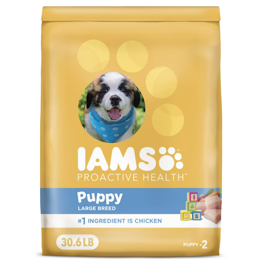 Iams Proactive Health Large Breed Puppy with Real Chicken Dry Dog Food, 30.6 lb