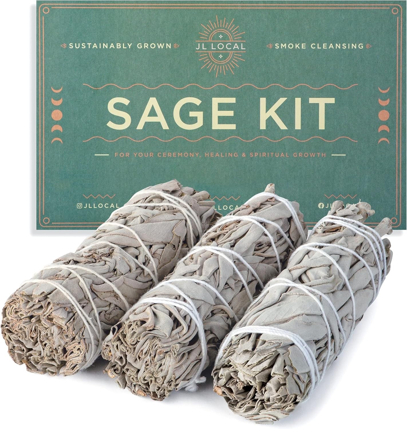 3 Pack White Sage Smudge Sticks 4 Inch Burning Sage Bundle For Cleansing House