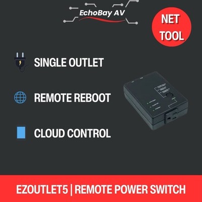 Ezoutlet5 Internet Enabled IP & WiFi Remote Power Switch With Reboot (EZ-72b)