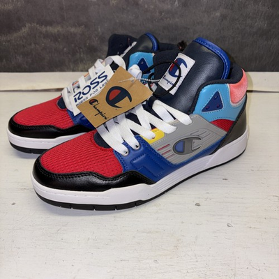 #ad #ad Champion 3 On 3 HI Mid Top Athletic Sneakers Red Blue Black White Yellow Gray 8 $40.00