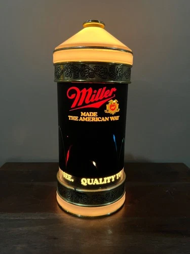 Vintage 1986 MILLER HIGH LIFE Beer Bouncing Ball MOTION Bar Light Sign See Video