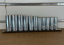 Snap-On 11pc. SFSM Series 9mm-19mm Socket Set, 3/8'' Drive *SEE PHOTOS*