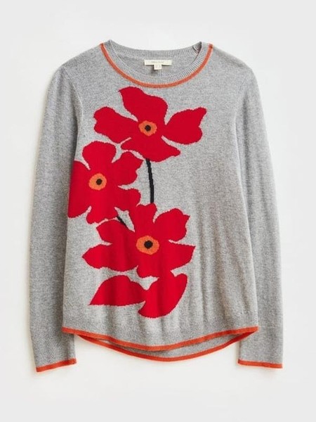 Women White Stuff Sweater Grey Alpaca L