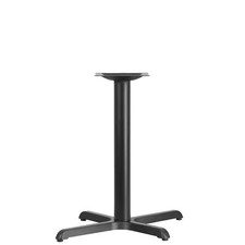 Restaurant Table X-Base with 3" Dia. Tab, 23.75 in W, 30 in L, 28 in H, Cast