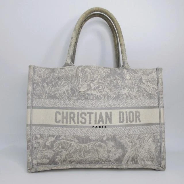 Sac fourre tout Christian Dior Book gris moyen