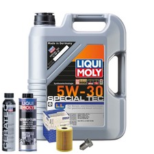 Motor�l 5W30 LIQUI MOLY 5L+MAHLE �lfilter+Sp�lung+Cera Tec+�lablassschraube