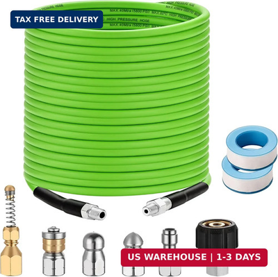 #ad #ad Pressure Washer Sewer Jetter Kit 100Ft X1 4quot; Hydro Drain Jetter Cleaner Hose $63.99