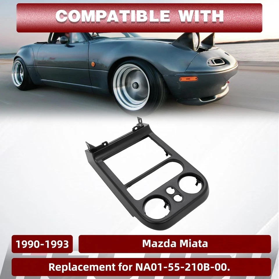 Durable Black Dash Bezel for 1990-1993 Mazda Miata, Direct Bolt-On Installation - Imagem 4 de 4