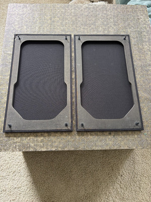 Original Vintage KEF 103.2 Front Grill dust Covers cloth MINT! All pegs good!