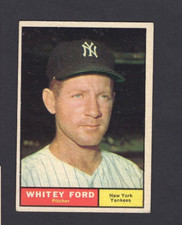 1961 Topps Baseball #160 Whitey Ford Yankees Great Condition UER |
