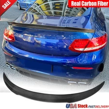 Real Carbon Rear Trunk Spoiler Wing For Mercedes W205 C205 C300 C43 C63 Coupe