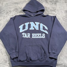 Vintage University Of North Carolina Tar Heels Hoodie Adult Large Blue Football