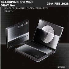 BLACKPINK DEADLINE 3rd MINI ALBUM GRAY Ver CD Postcard Photocard Etc Tracking 