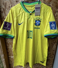 Brazil Neymar Jr #10 FIFA World Cup Qatar 2022 Soccer Jersey Yellow