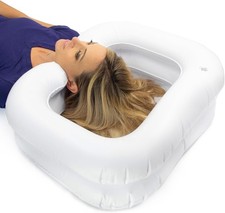 Portable Sink Shampoo Bowls For Home - Inflatable Hair Washing Basin for Kids