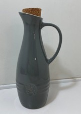 Le Creuset Stoneware Oil Jug/Pitcher with Cork Lid Grey Ceramic