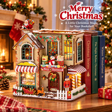 Wooden Miniature DollHouse DIY Miniature Dollhouse Kit Wooden 3D Puzzle LED Gift