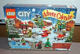 Lot of 2 LEGO City Advent Calendar 60201 2018 and 60133 2016 COMPLETE